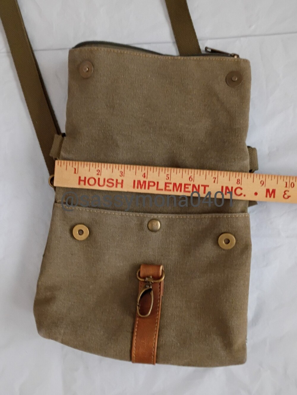 Cargoit Canvas Crossbody Messenger Bag - Unisex Adjustable Strap - Picture 5 of 5